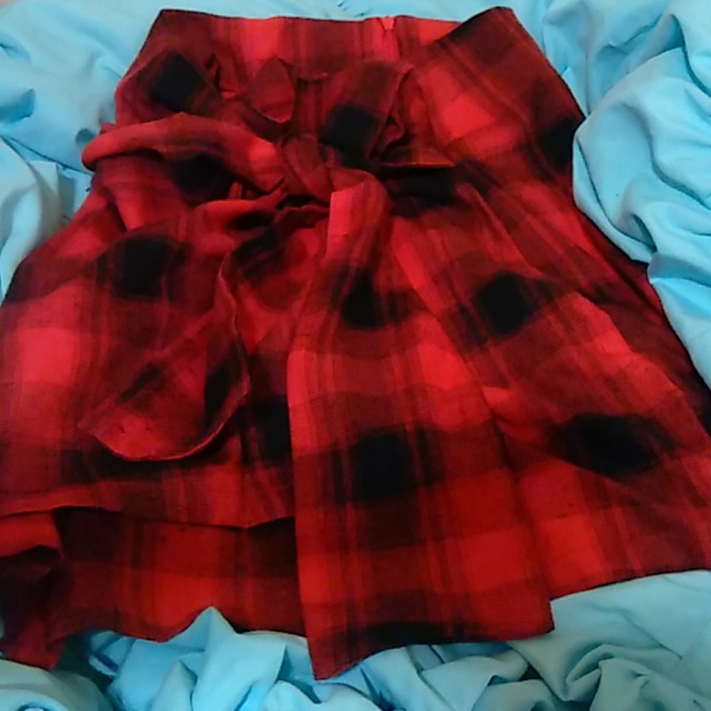 Romwe plaid mini skirt